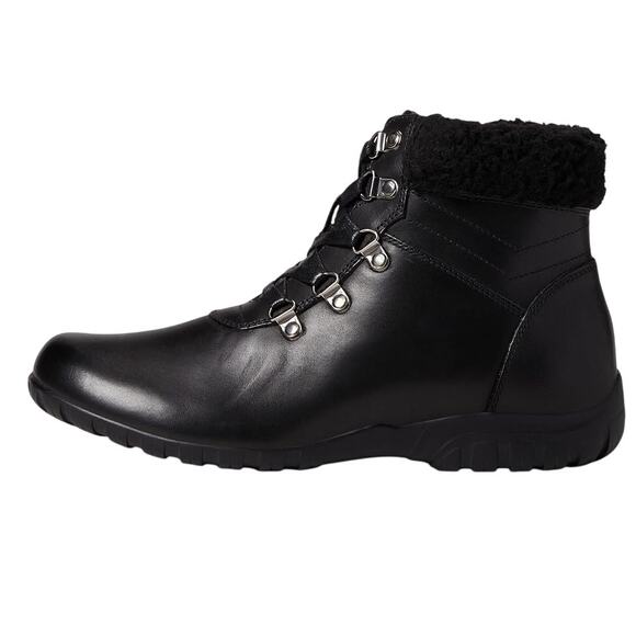 Propét Womens Dasher Booties US 6.5 4E Extra WIDE EU 37 Black Leather NIB - Picture 3 of 13